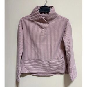 Tahari Sport Pink Knit Cowl Neck Pullover Blouse Long Sleeve Size S